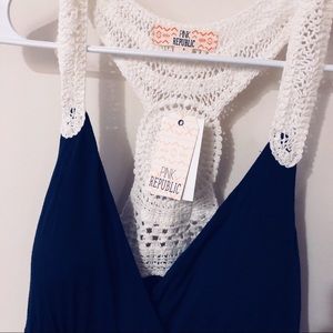 ✨ LAST CHANCE! Navy blue crochet dress